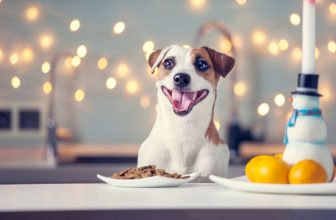 chien qui mange